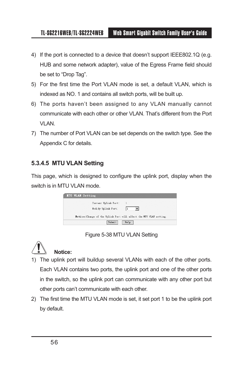 5 mtu vlan setting | TP-Link TL-SG2224WEB User Manual | Page 63 / 75