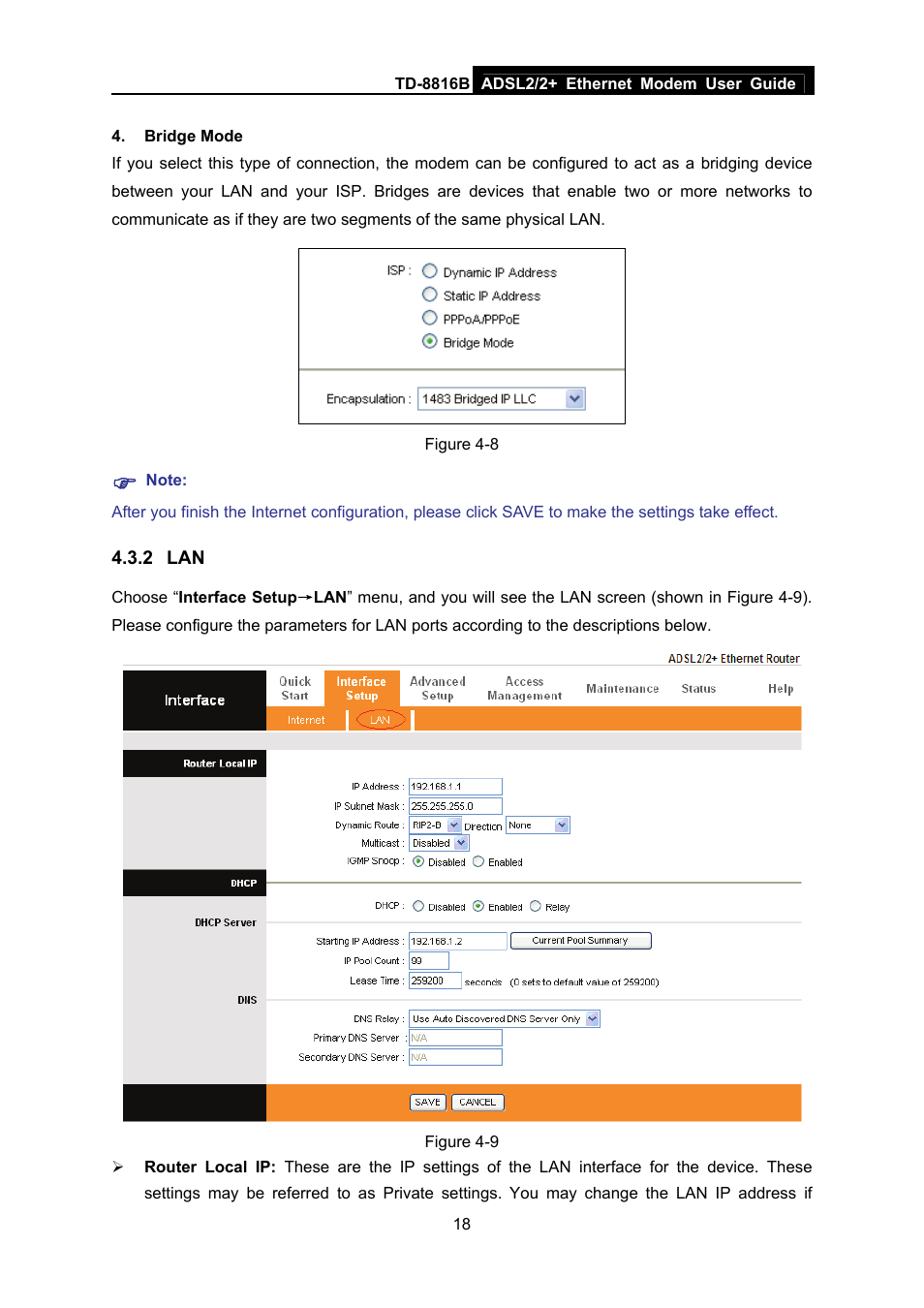 2 lan | TP-Link TD-8816B User Manual | Page 24 / 54