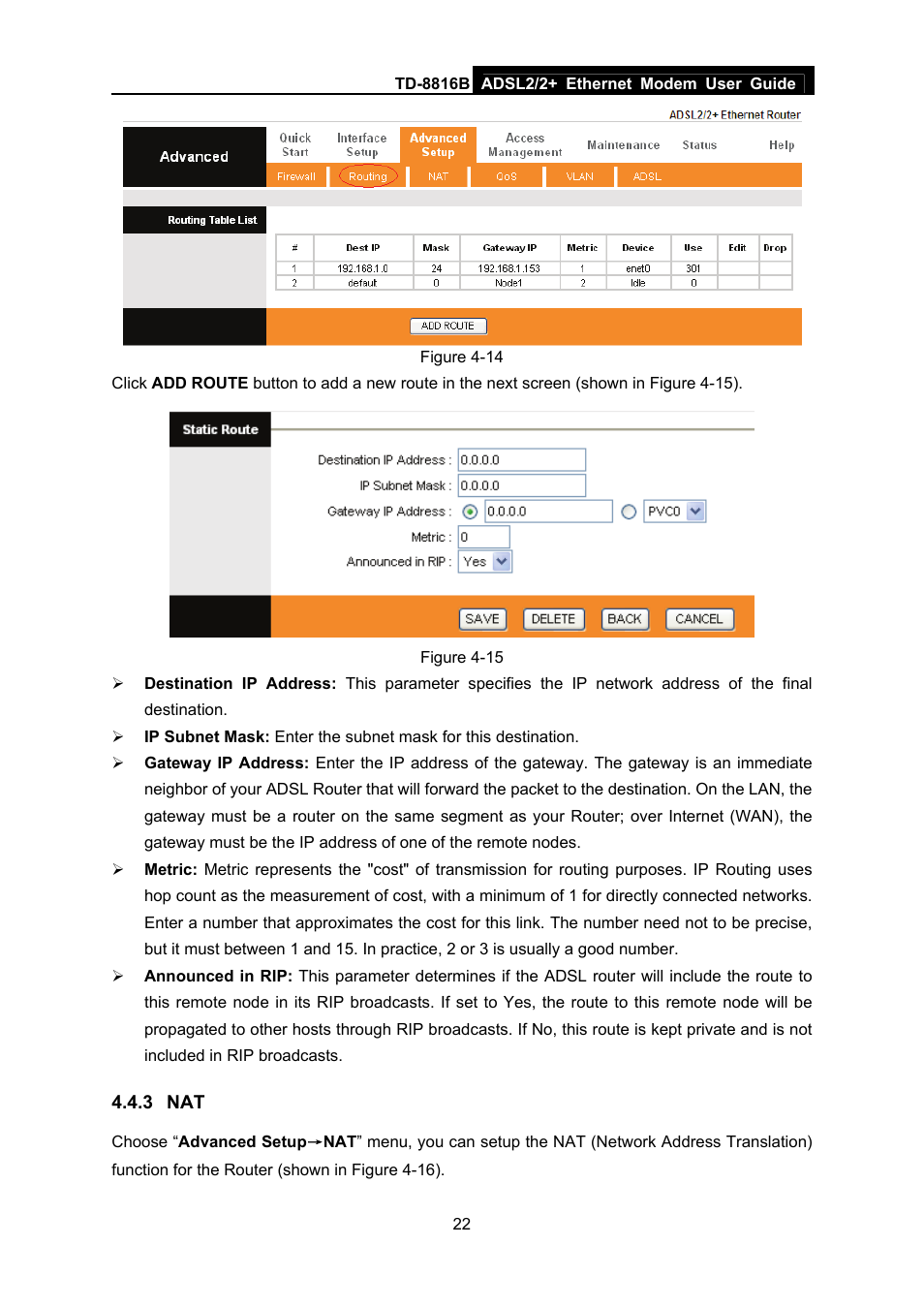 3 nat | TP-Link TD-8816B User Manual | Page 28 / 54