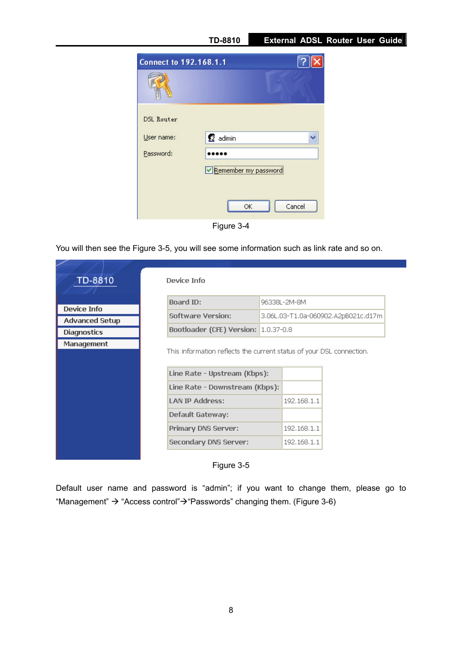 TP-Link External ADSL ROUTER TD-8810B User Manual | Page 13 / 35