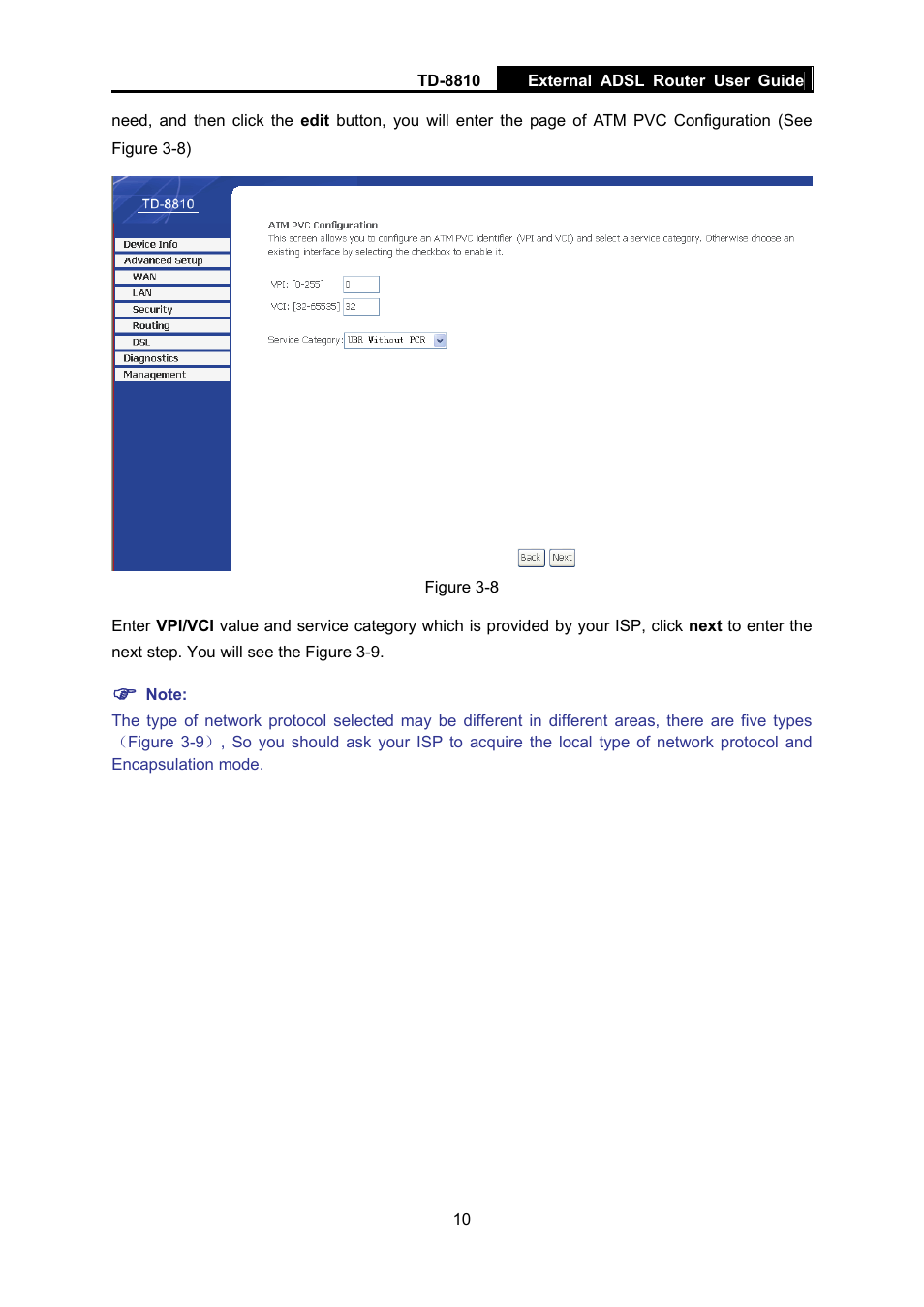 TP-Link External ADSL ROUTER TD-8810B User Manual | Page 15 / 35