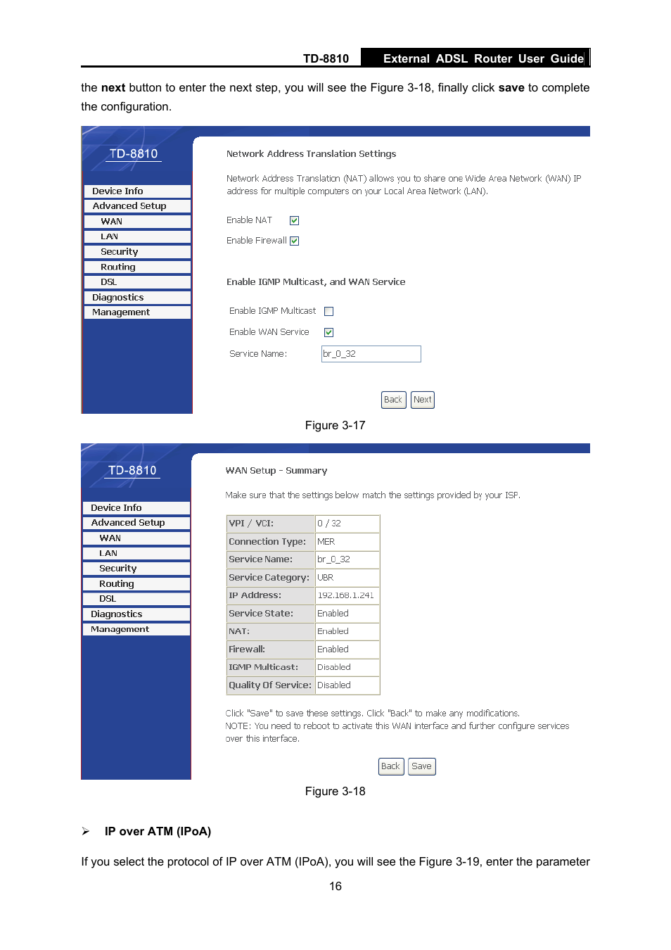 TP-Link External ADSL ROUTER TD-8810B User Manual | Page 21 / 35