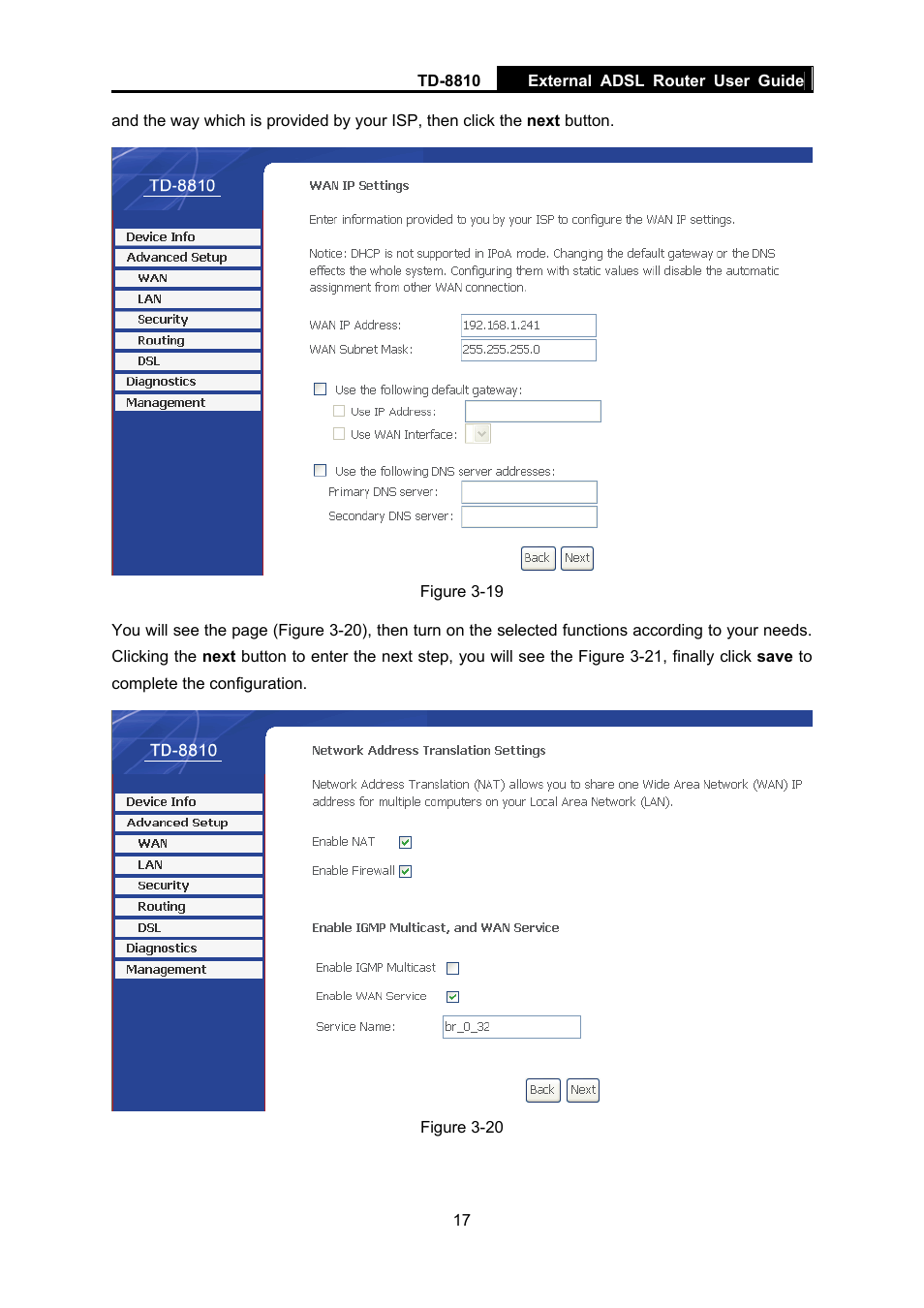TP-Link External ADSL ROUTER TD-8810B User Manual | Page 22 / 35