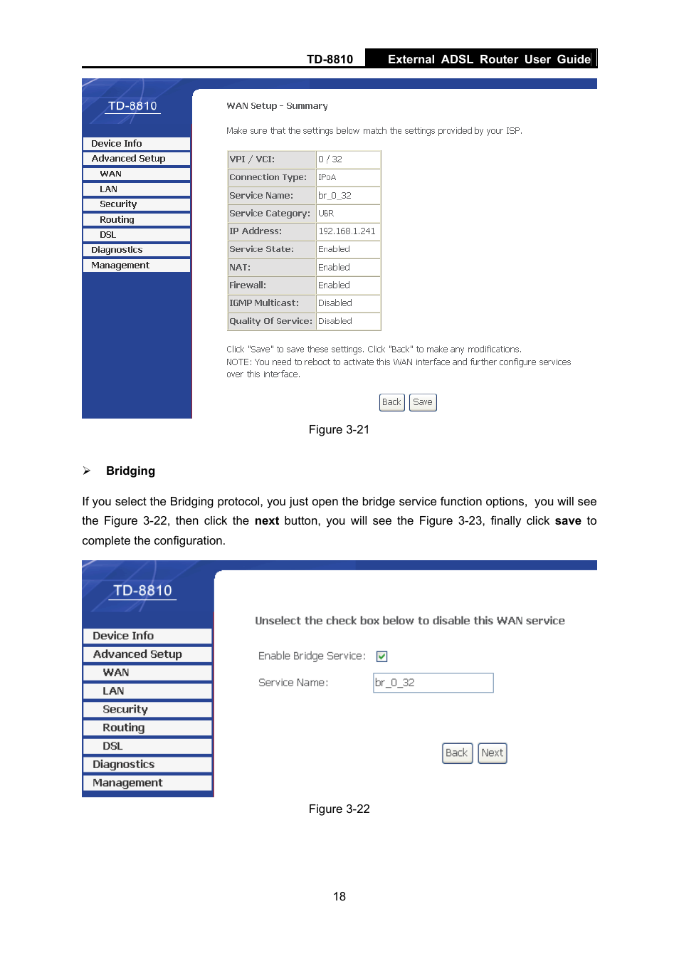 TP-Link External ADSL ROUTER TD-8810B User Manual | Page 23 / 35