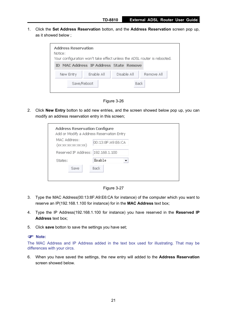 TP-Link External ADSL ROUTER TD-8810B User Manual | Page 26 / 35