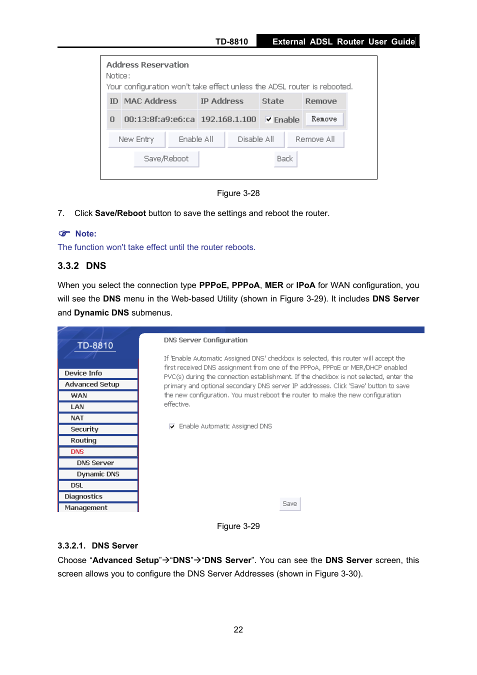 2 dns | TP-Link External ADSL ROUTER TD-8810B User Manual | Page 27 / 35