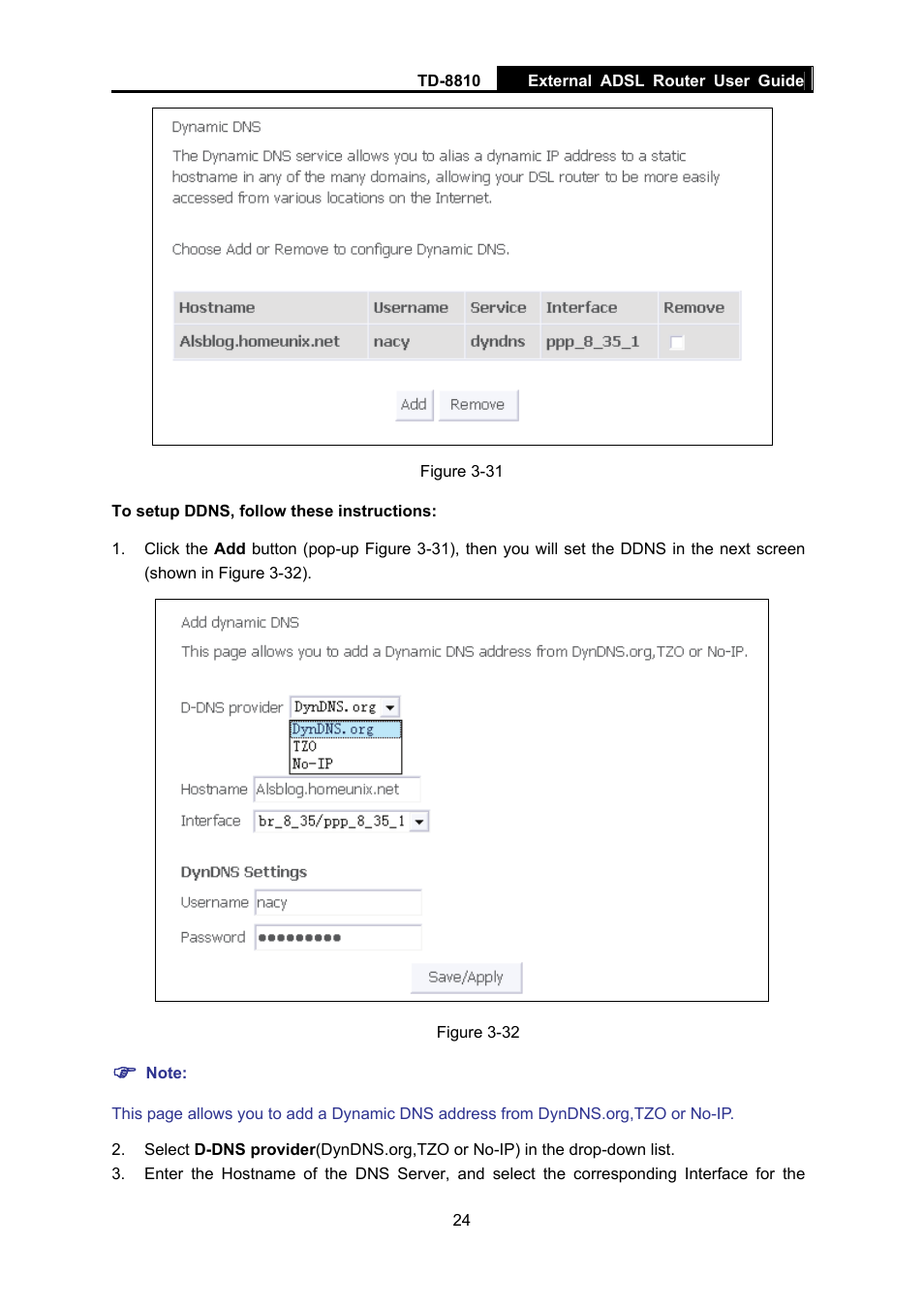 TP-Link External ADSL ROUTER TD-8810B User Manual | Page 29 / 35