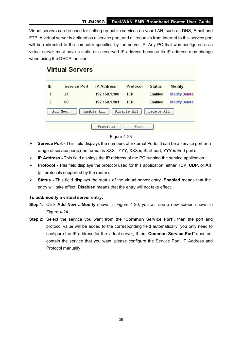 TP-Link TL-R4299G User Manual | Page 41 / 87