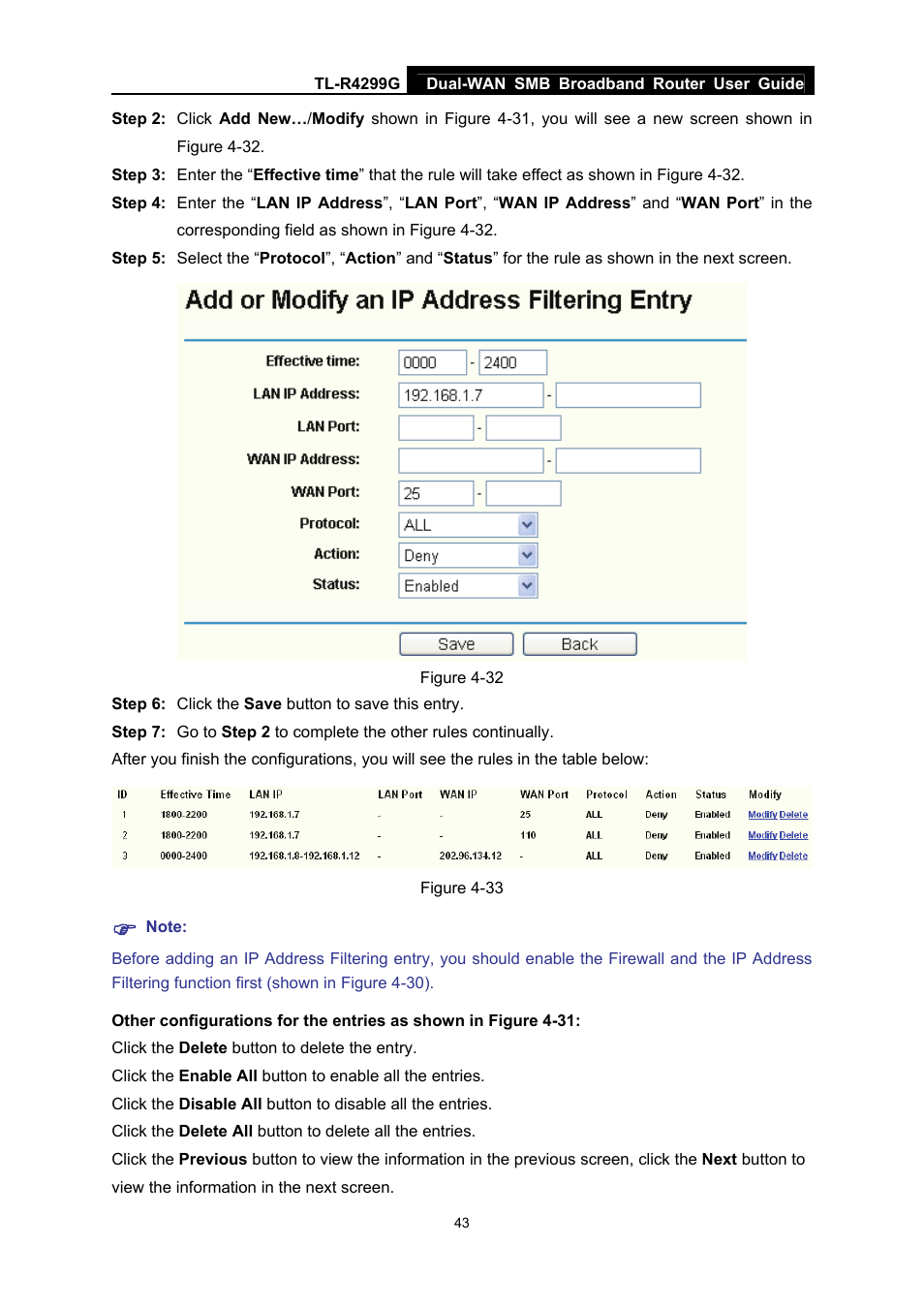 TP-Link TL-R4299G User Manual | Page 49 / 87