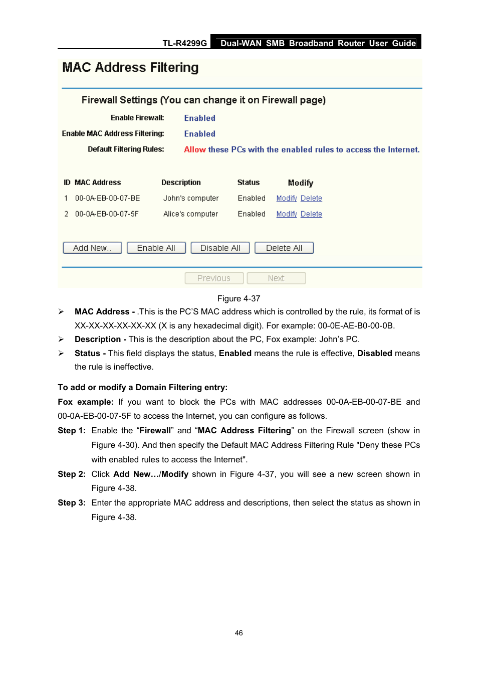 TP-Link TL-R4299G User Manual | Page 52 / 87