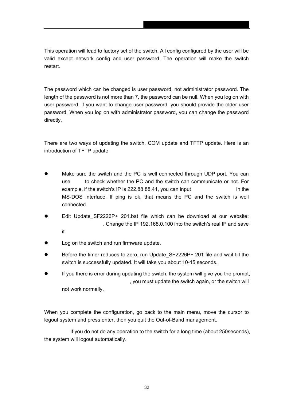 Tftp update | TP-Link TL-SF2226P User Manual | Page 35 / 37