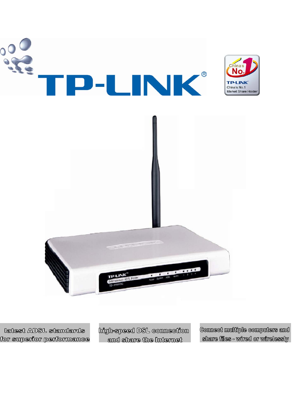 TP-Link TD-W8910G User Manual | 7 pages