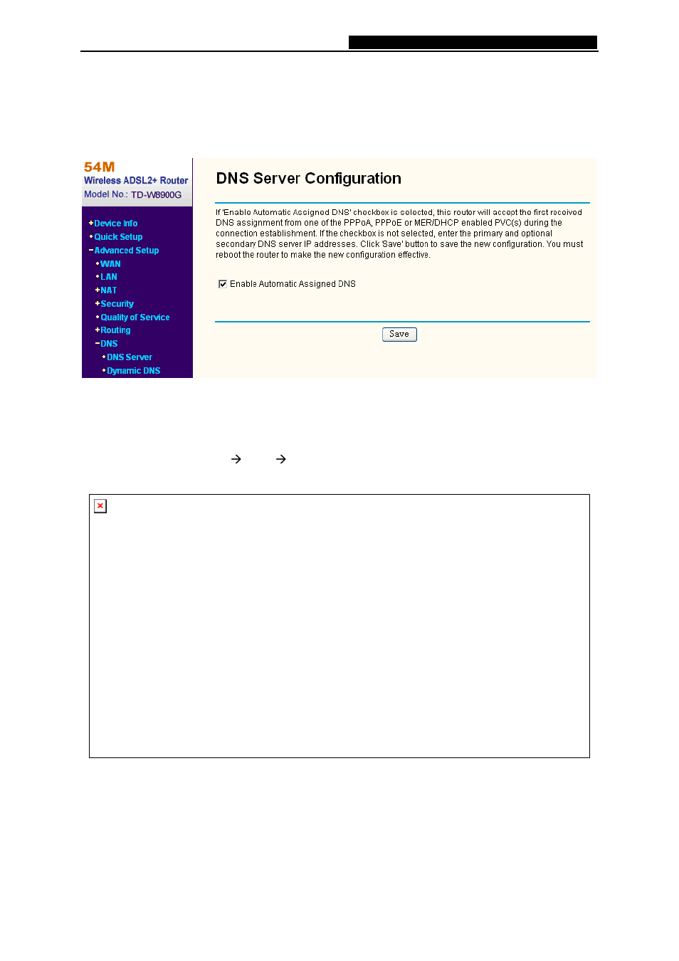 7 dns, Dns server | TP-Link TD-W8900G User Manual | Page 55 / 88