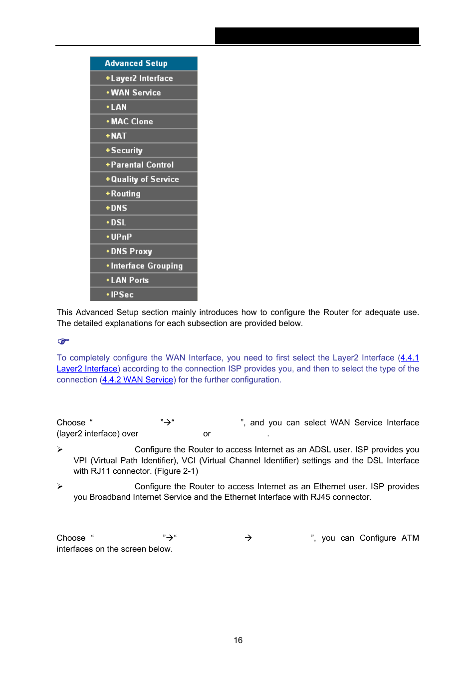 1 layer2 interface, 1 atm interface, Been added to layer2 interface list | Layer2, Interface, Shown in | TP-Link TD-W8970N User Manual | Page 23 / 116