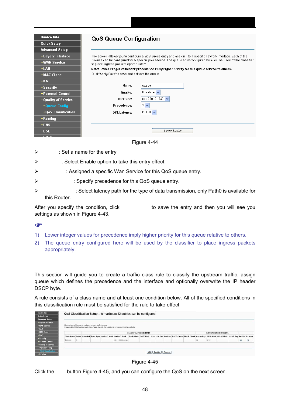 2 qos classification | TP-Link TD-W8970N User Manual | Page 55 / 116