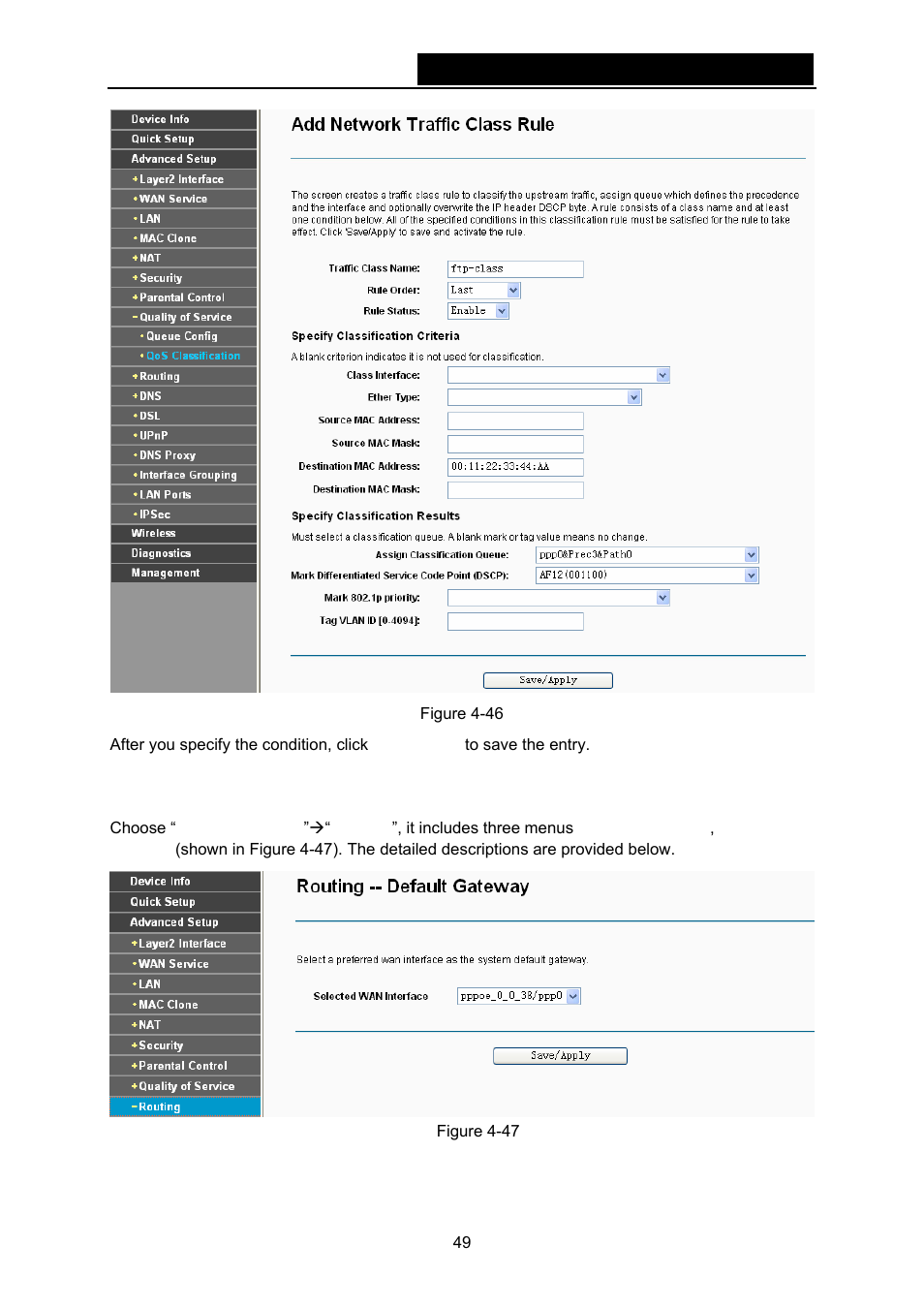 9 routing | TP-Link TD-W8970N User Manual | Page 56 / 116