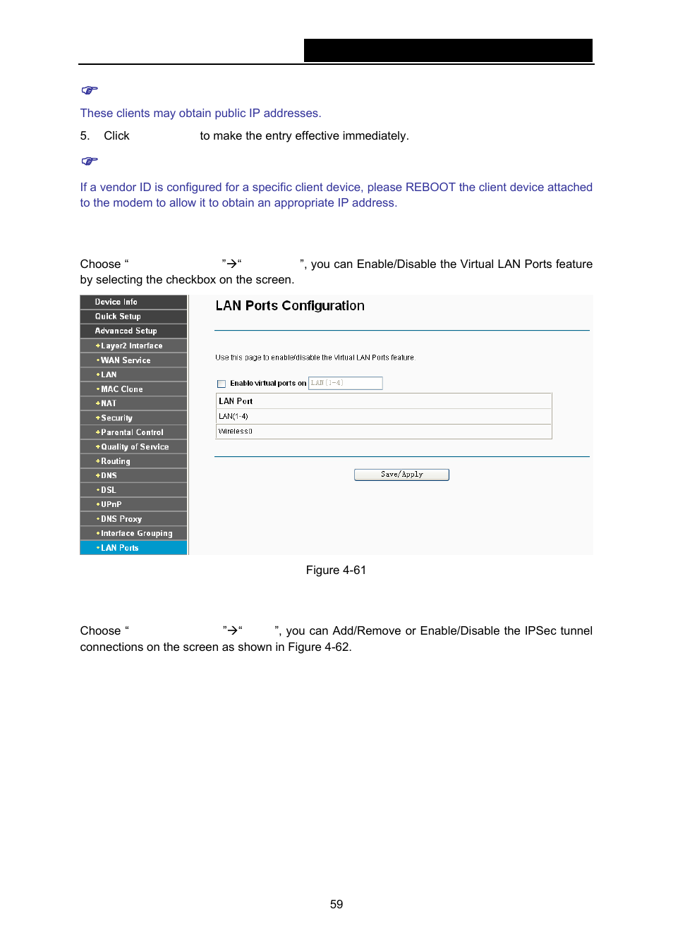 15 lan ports, 16 ipsec | TP-Link TD-W8970N User Manual | Page 66 / 116