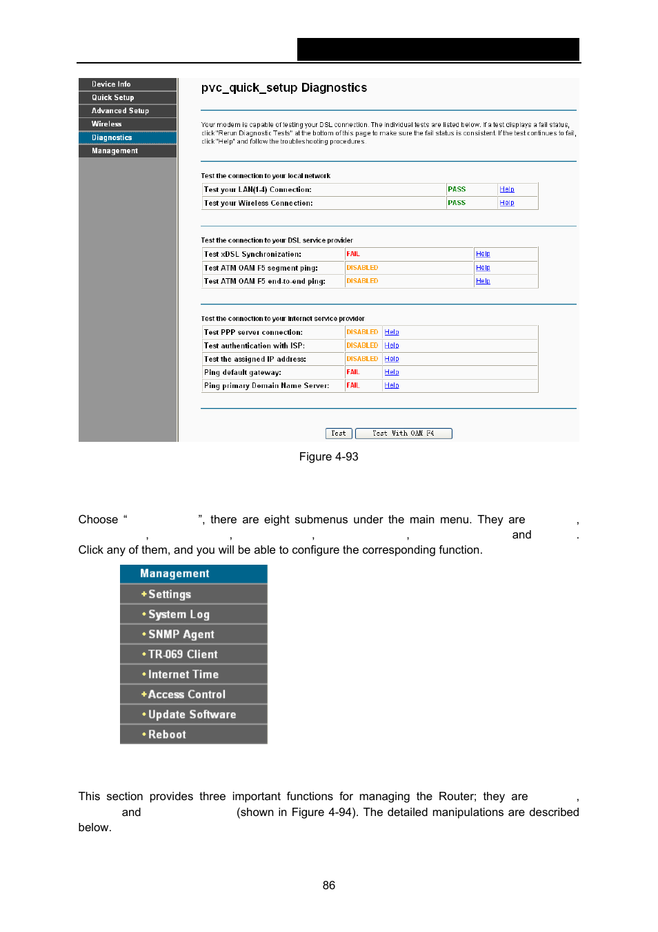 7 management, 1 settings, Management | TP-Link TD-W8970N User Manual | Page 93 / 116