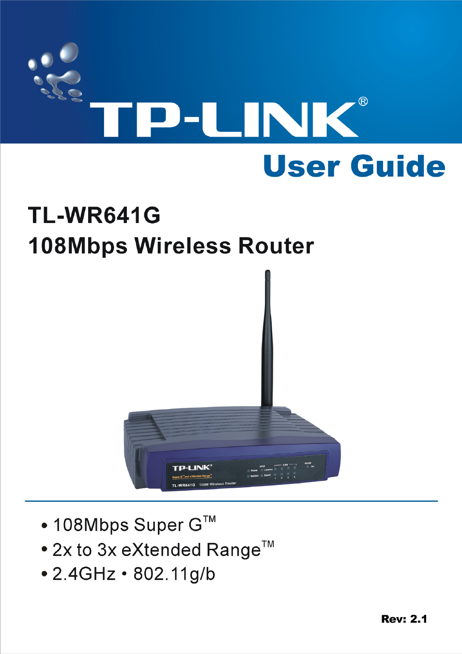 TP-Link TL-WR641G User Manual | 67 pages