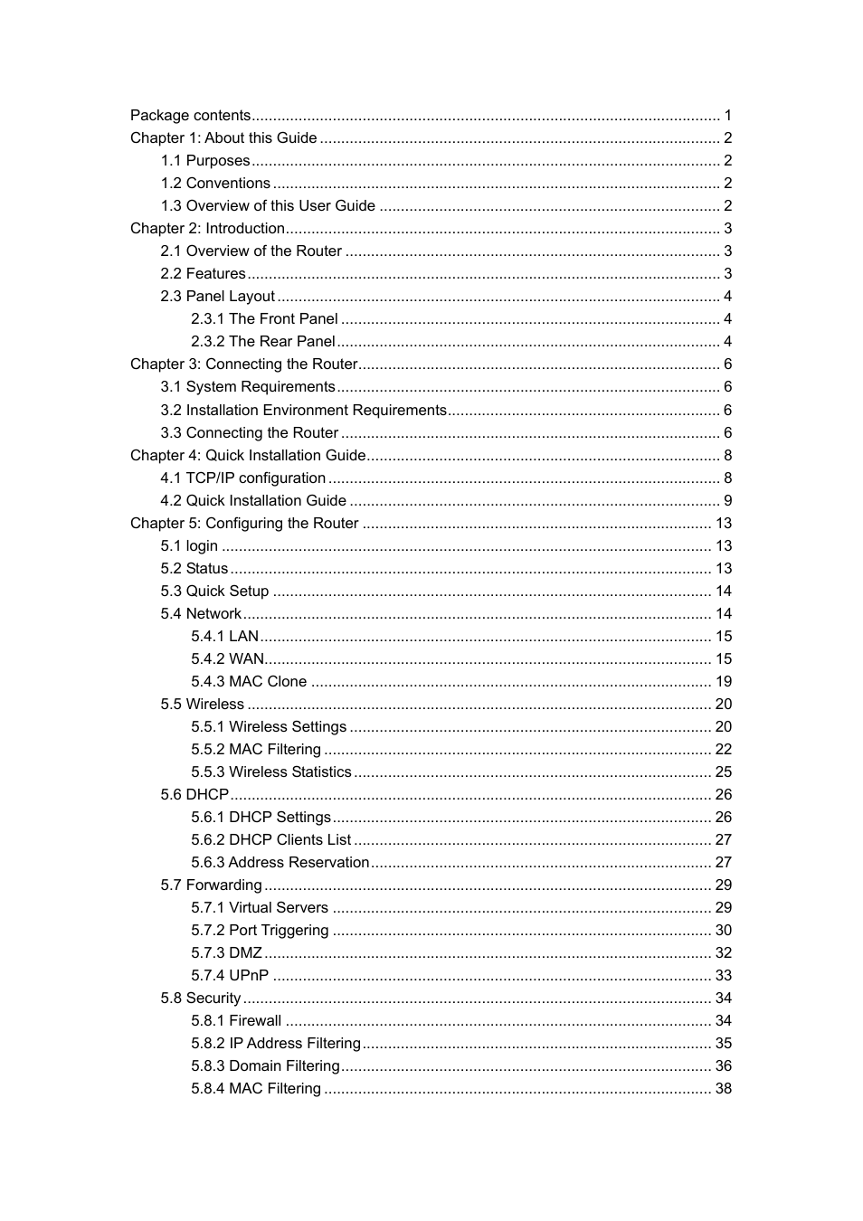 TP-Link TL-WR641G User Manual | Page 5 / 67