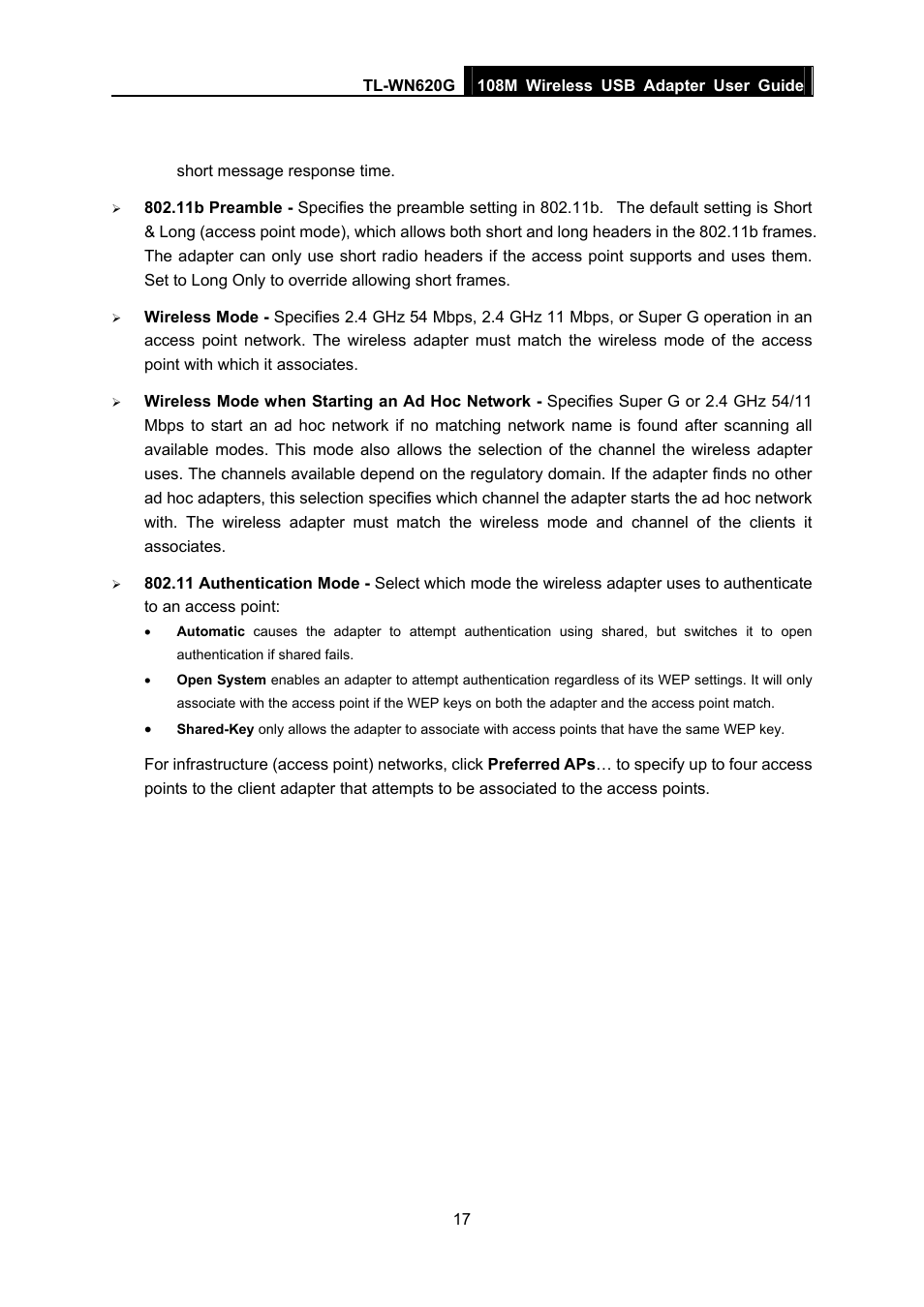TP-Link TL-WN620G User Manual | Page 24 / 33