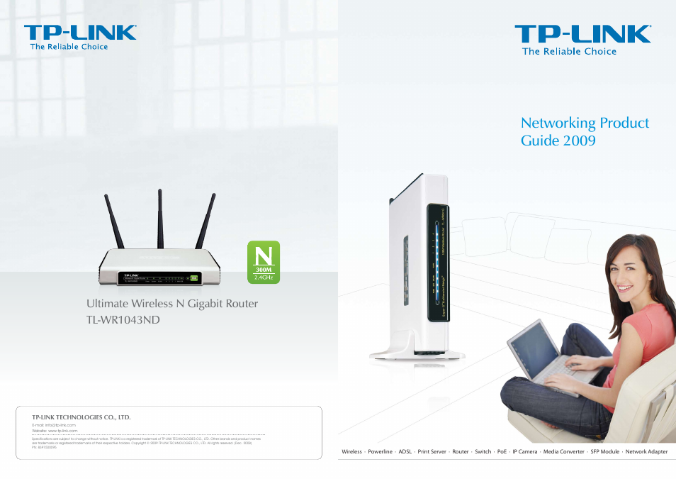 TP-Link Ultimate Wireless N Gigabit Router TL-WR1043ND User Manual | 24 pages