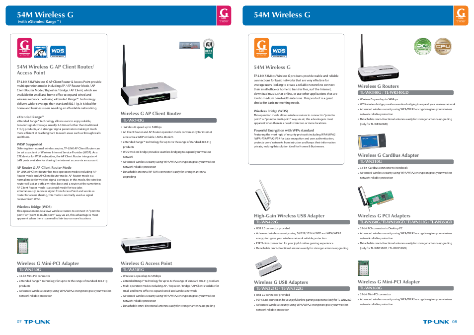 P07-08_复制.pdf, 54m wireless g | TP-Link Ultimate Wireless N Gigabit Router TL-WR1043ND User Manual | Page 7 / 24