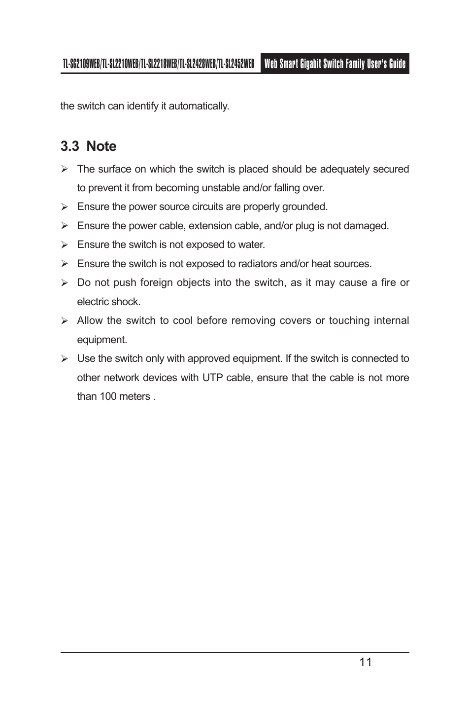 3 note | TP-Link TL-SL2218WEB User Manual | Page 18 / 75