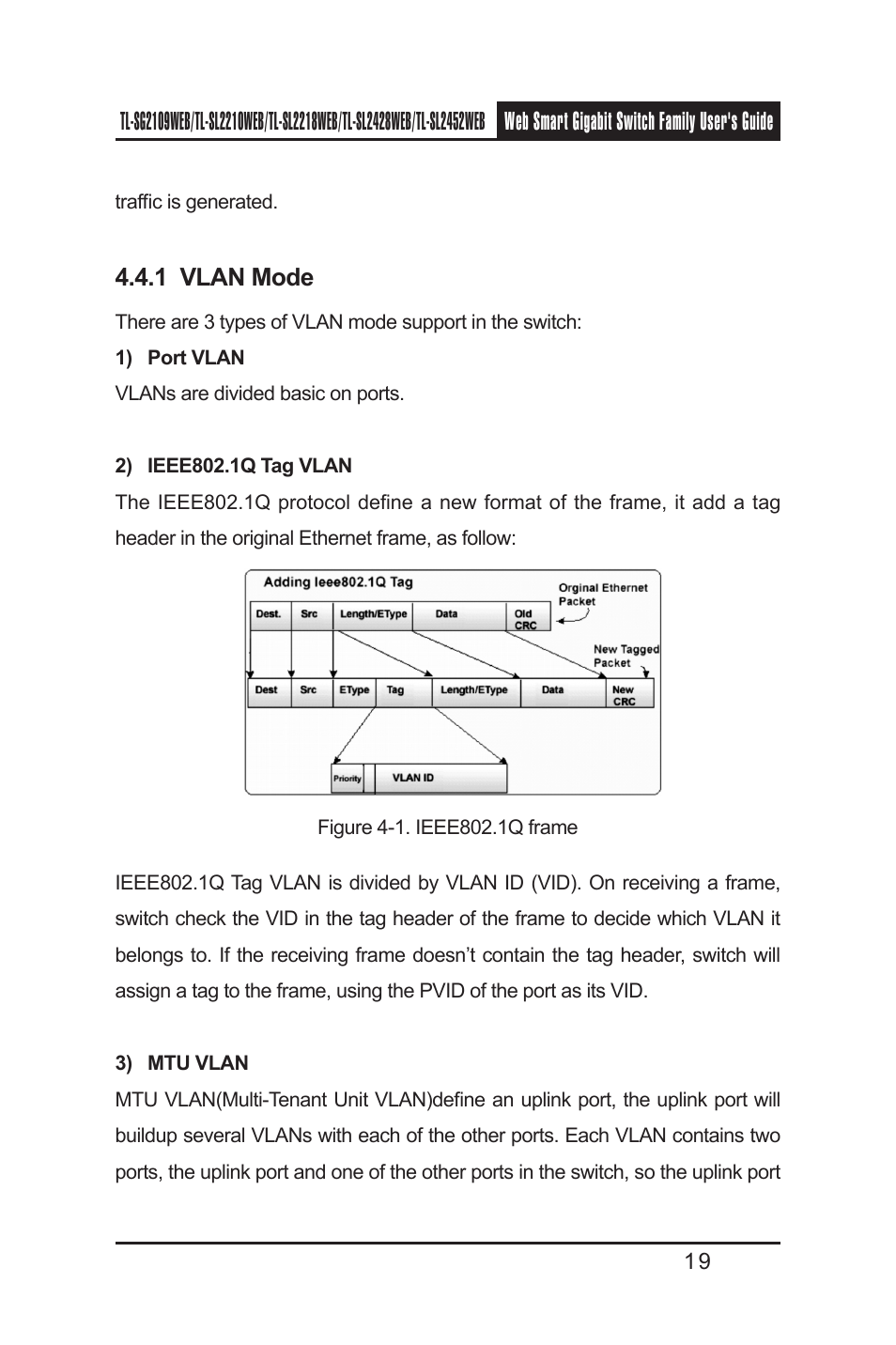 1 vlan mode | TP-Link TL-SL2218WEB User Manual | Page 26 / 75