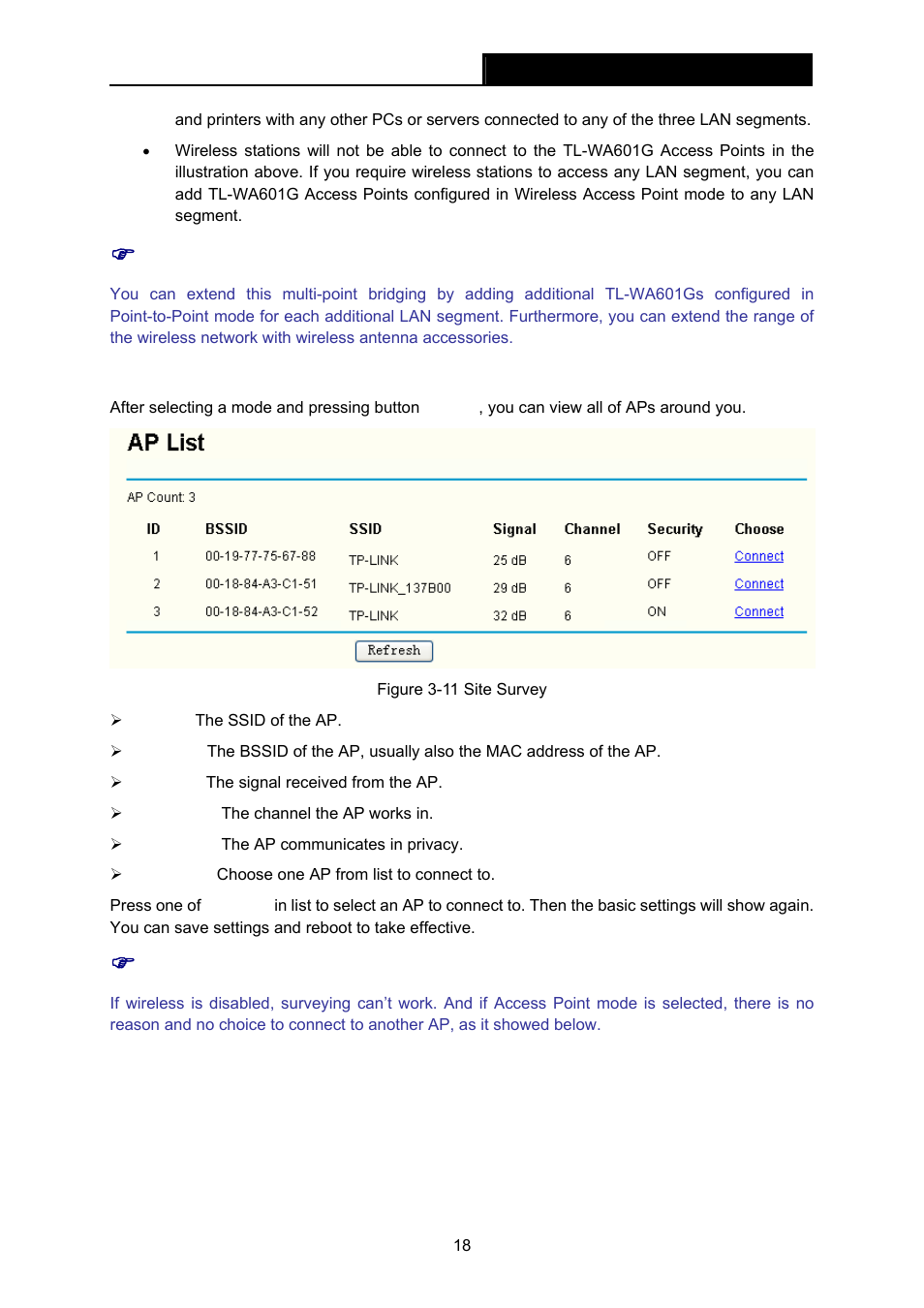 3 site survey | TP-Link TL-WA601G User Manual | Page 24 / 42