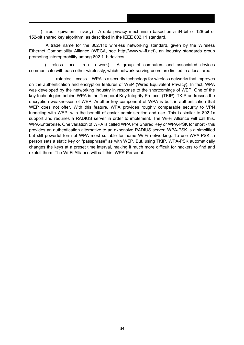 TP-Link TL-WA601G User Manual | Page 40 / 42