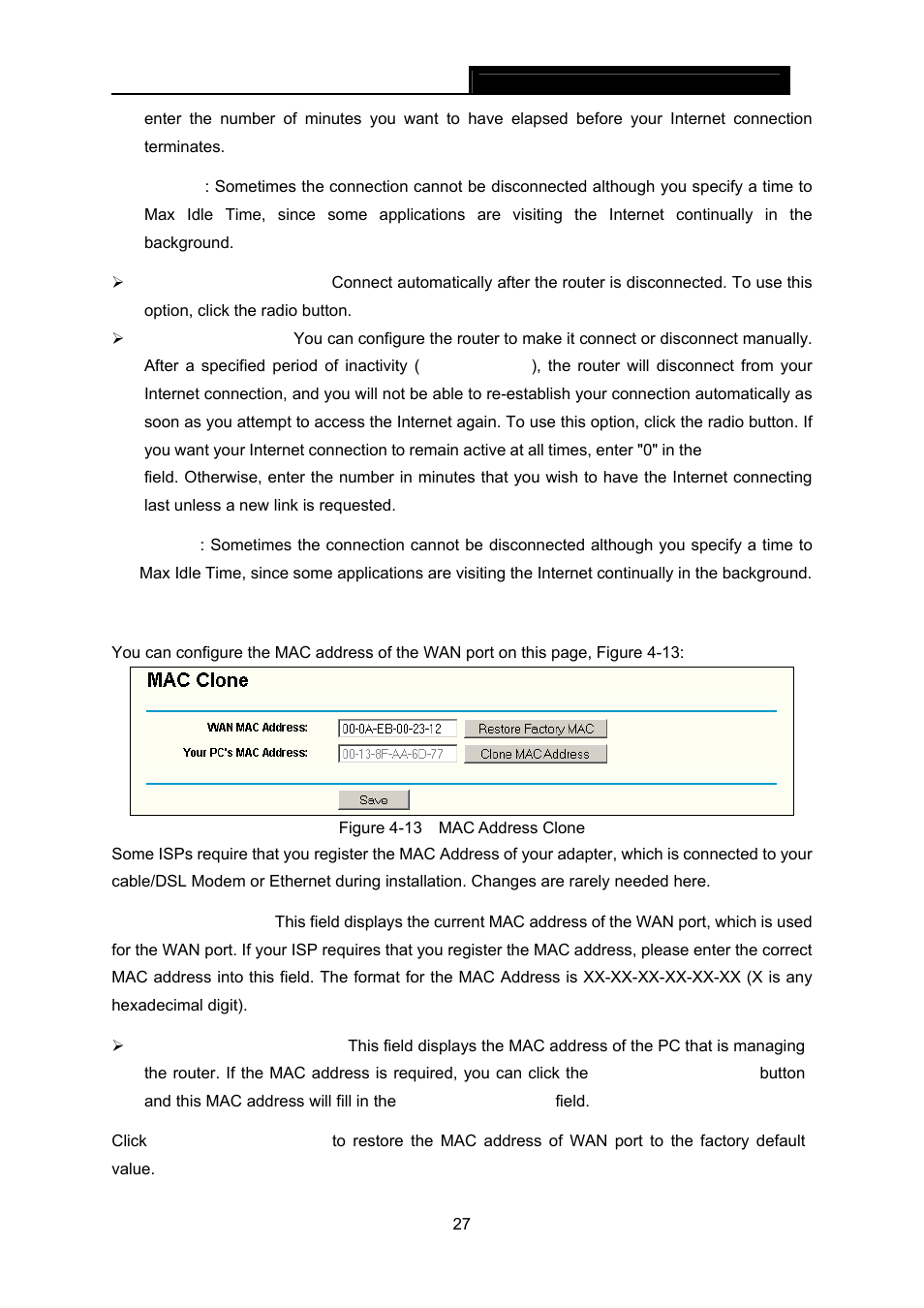 3 mac clone, Mac clone | TP-Link TL-WR642G User Manual | Page 34 / 85