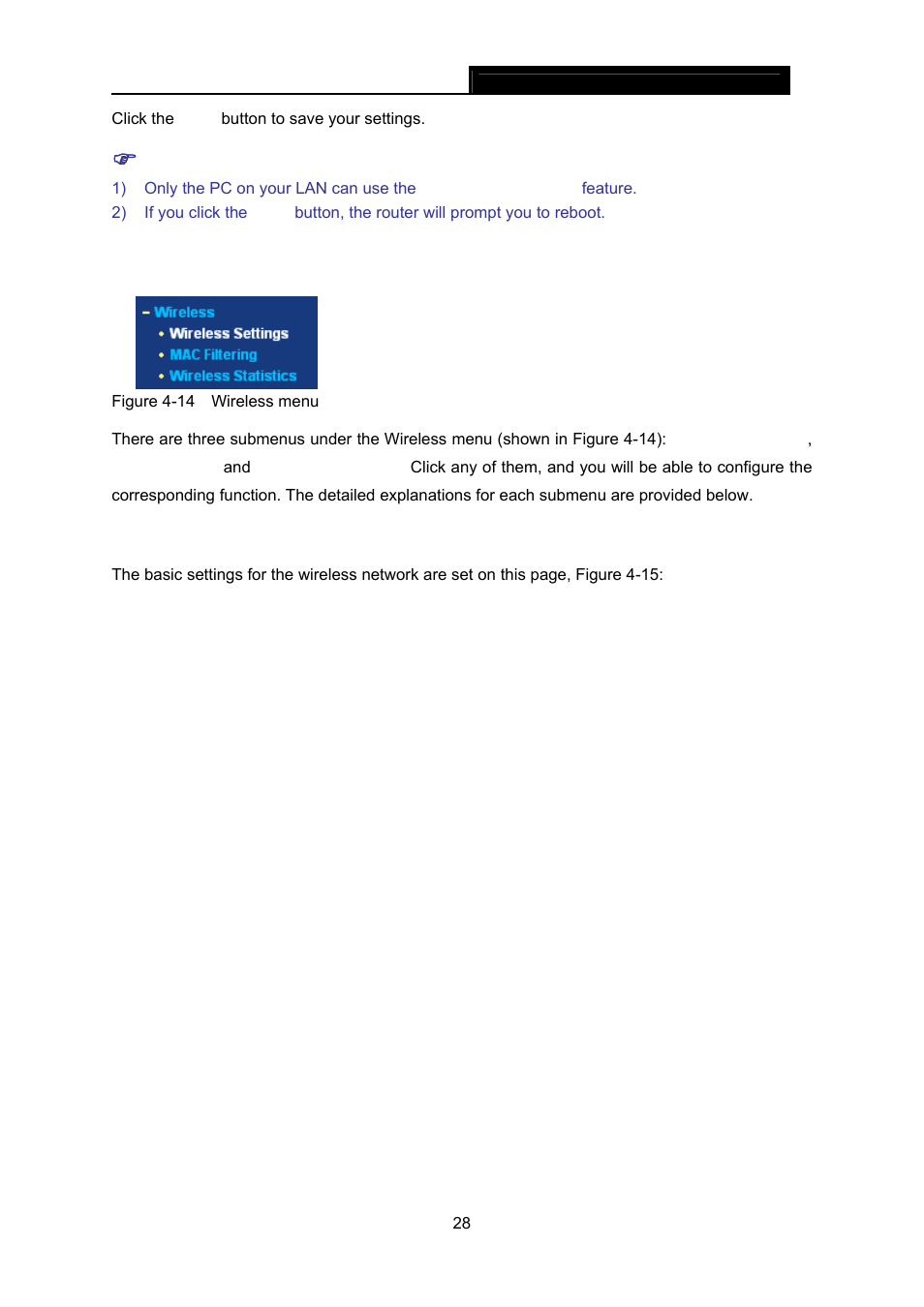 5 wireless, 1 wireless settings, Wireless | Wireless settings, Section 5.5: "wireless | TP-Link TL-WR642G User Manual | Page 35 / 85