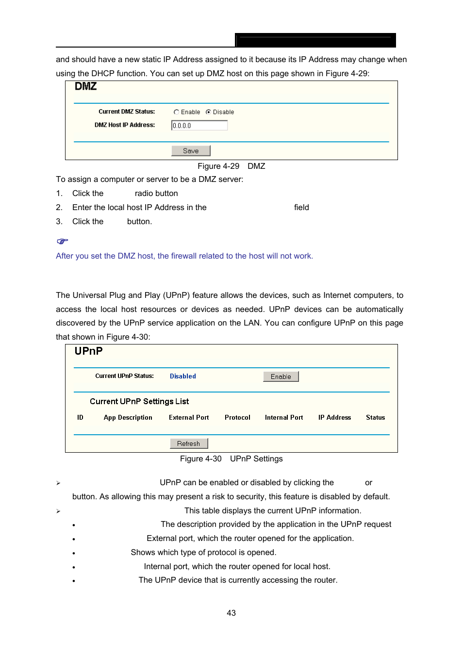 4 upnp, Upnp | TP-Link TL-WR642G User Manual | Page 50 / 85