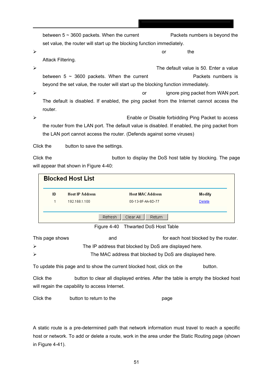 9 static routing, Static routing | TP-Link TL-WR642G User Manual | Page 58 / 85