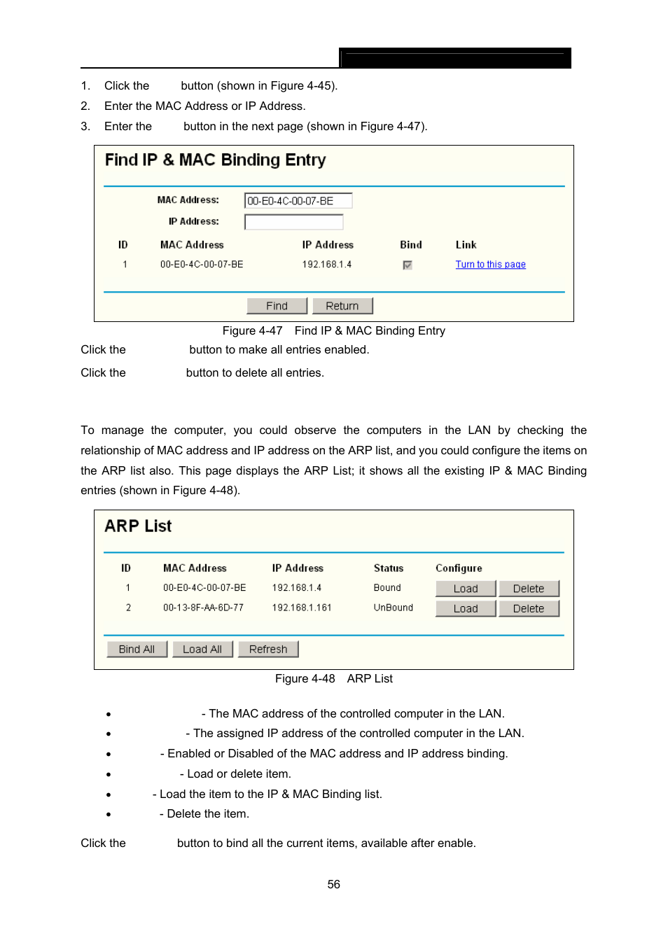 2 arp list | TP-Link TL-WR642G User Manual | Page 63 / 85