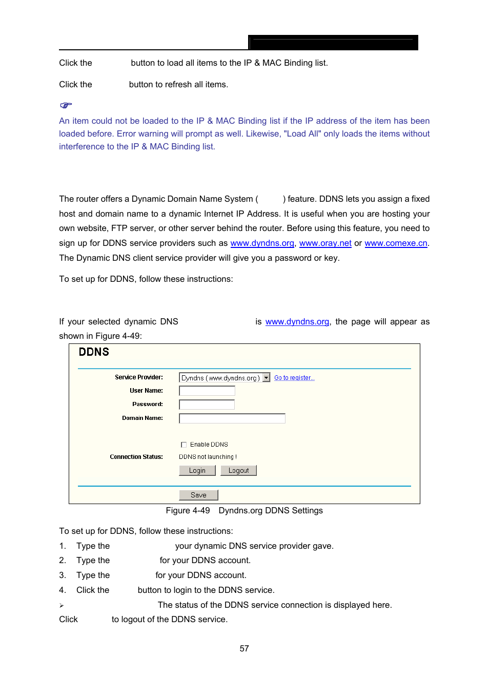 12 ddns, 1 dyndns.org ddns, Ddns | TP-Link TL-WR642G User Manual | Page 64 / 85