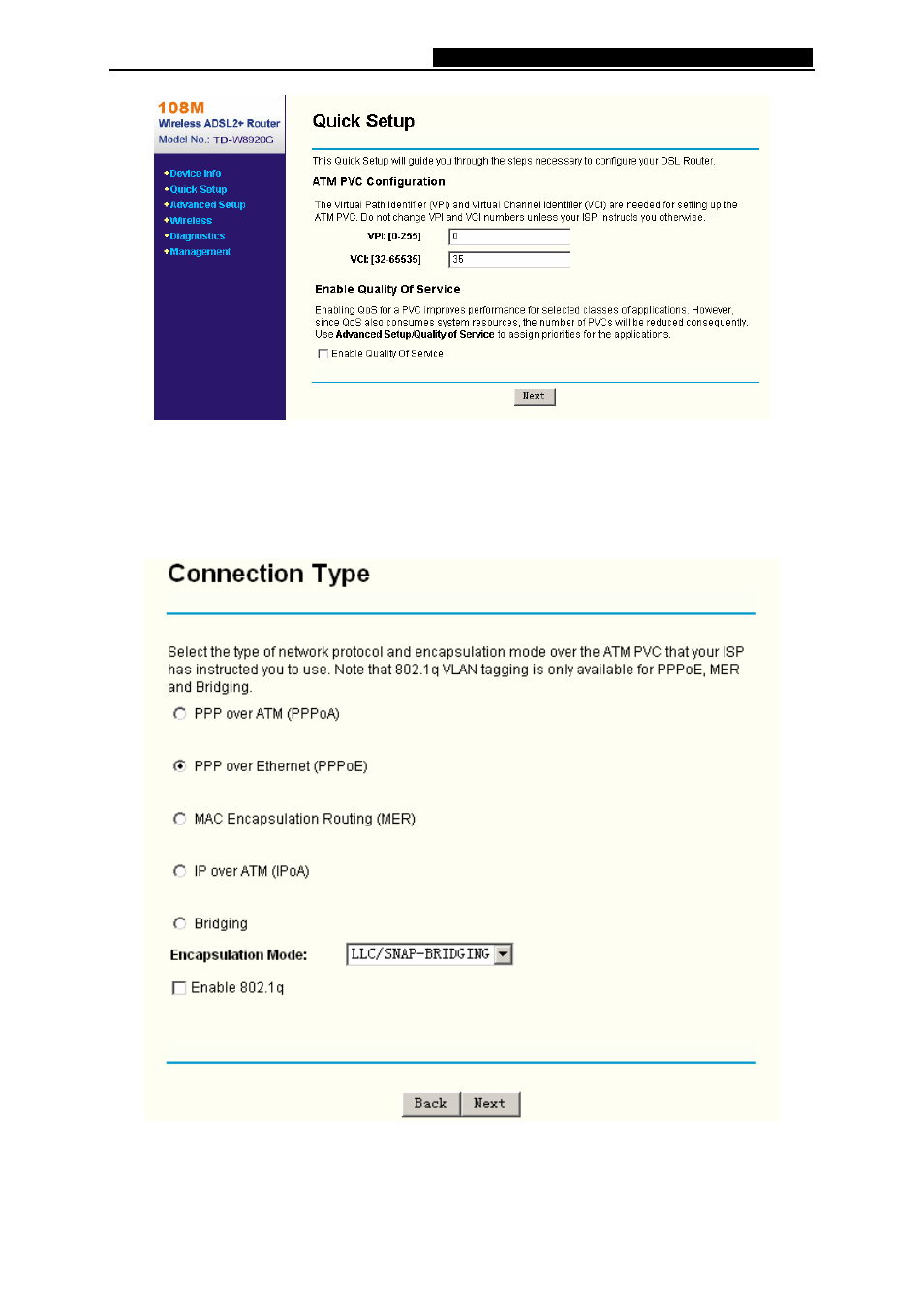 TP-Link 108M Wireless ADSL2+ Router TD-W8920G User Manual | Page 17 / 85