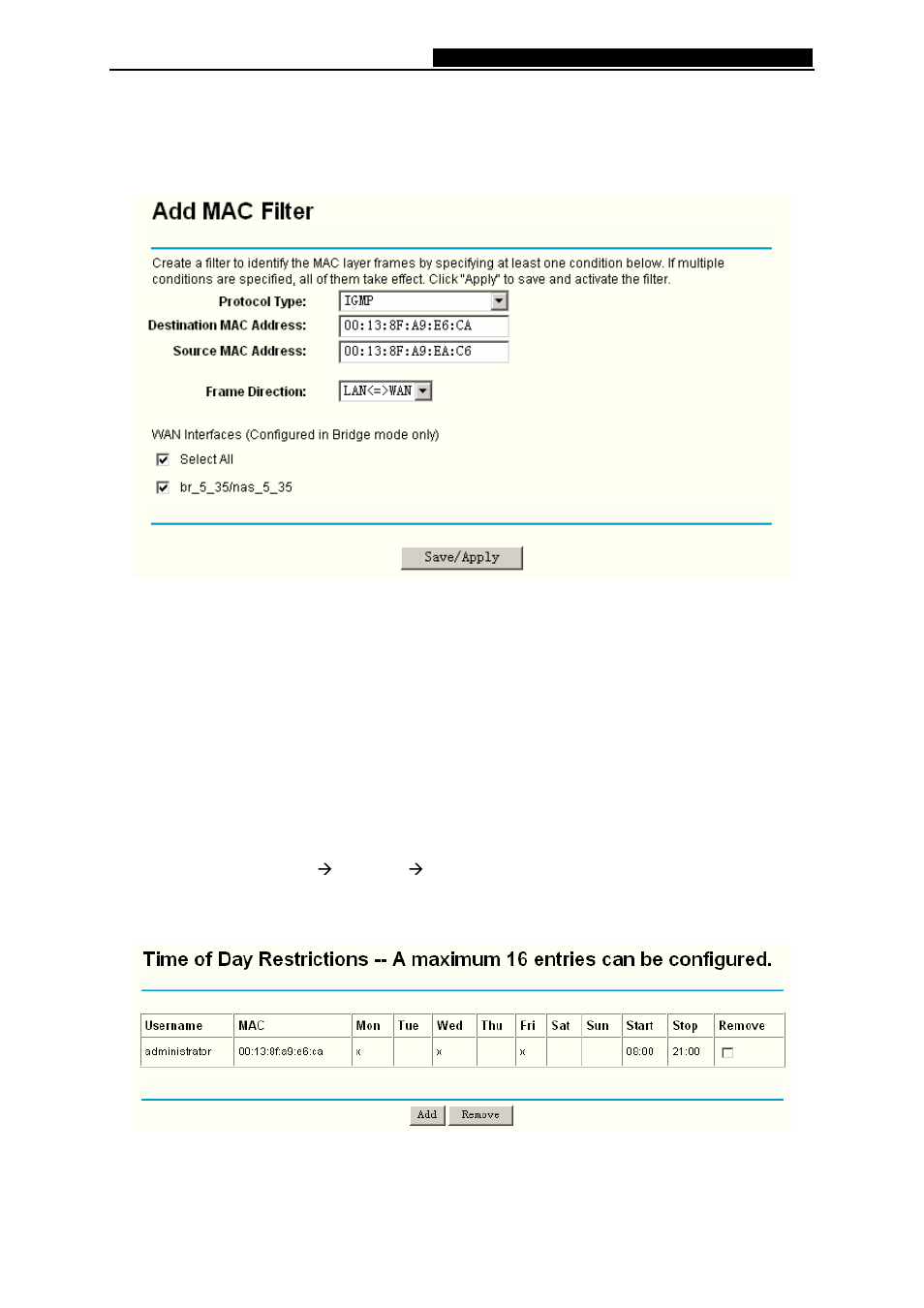 Parental control | TP-Link 108M Wireless ADSL2+ Router TD-W8920G User Manual | Page 47 / 85