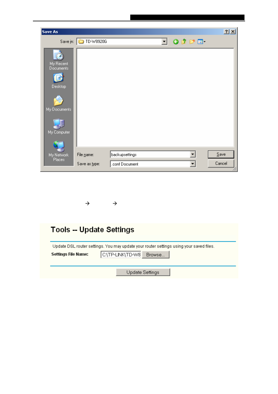 Update, Figure 5-67) | TP-Link 108M Wireless ADSL2+ Router TD-W8920G User Manual | Page 72 / 85