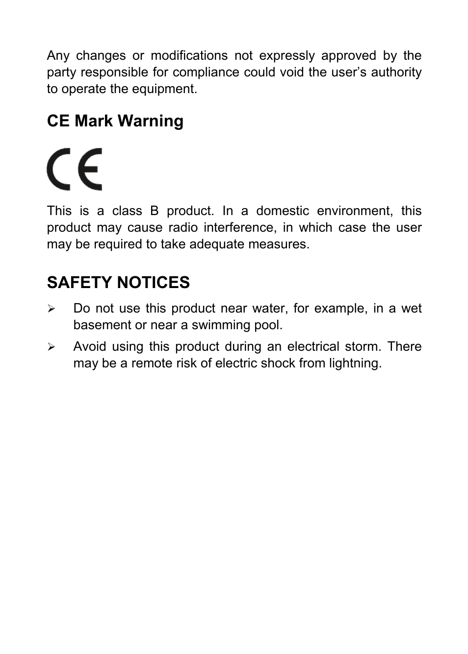 Ce mark warning, Safety notices | TP-Link TL-POE200 User Manual | Page 4 / 12
