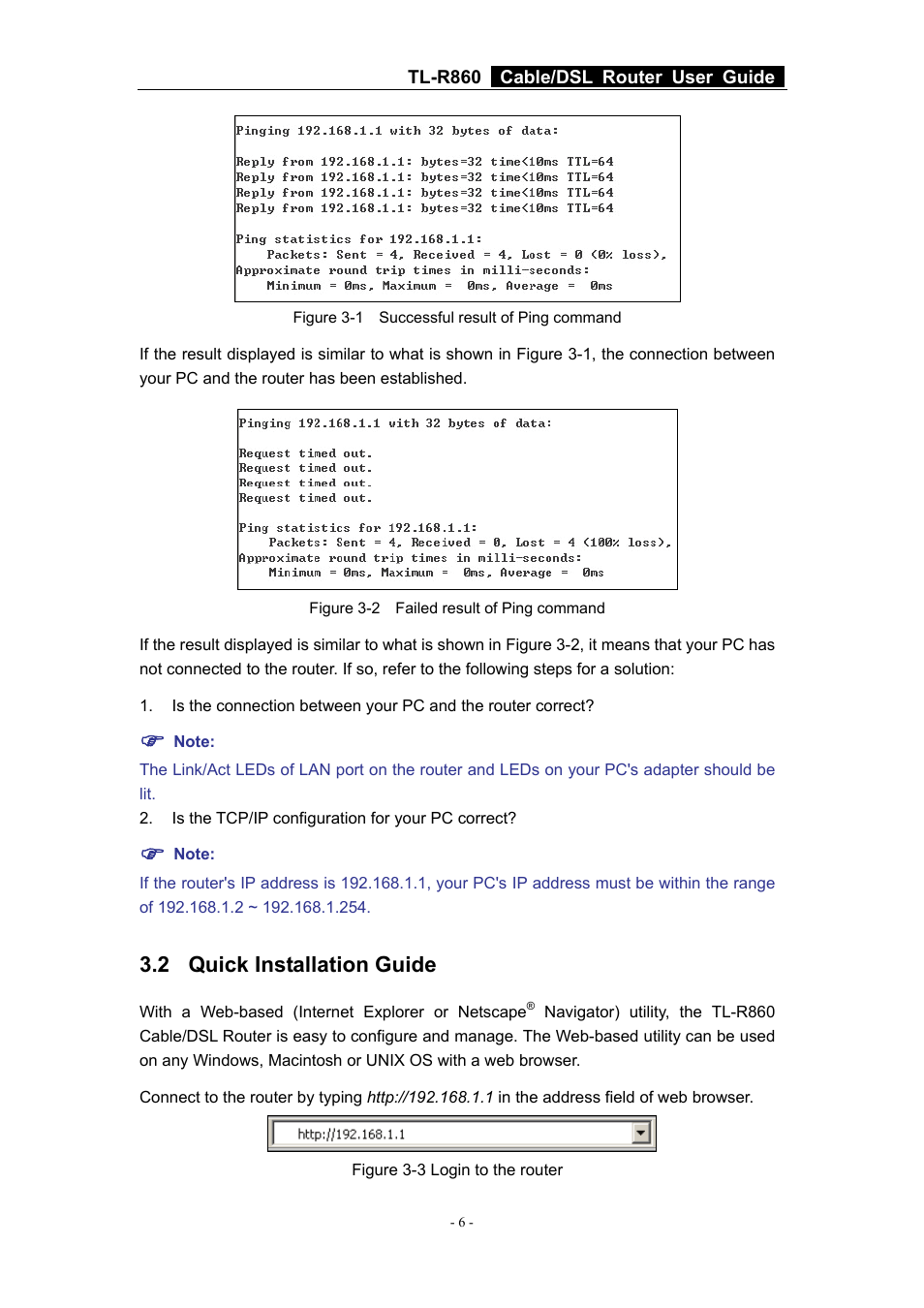 2 quick installation guide, Quick installation guide | TP-Link Cable/DSL Router TL-R860 User Manual | Page 12 / 62