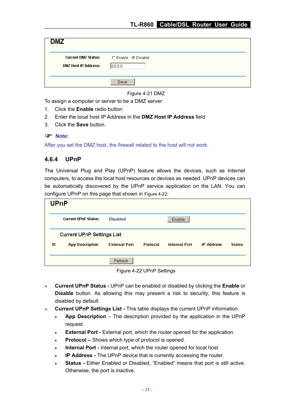 4 upnp, Upnp | TP-Link Cable/DSL Router TL-R860 User Manual | Page 31 / 62