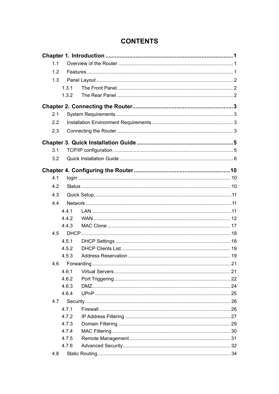 TP-Link Cable/DSL Router TL-R860 User Manual | Page 5 / 62