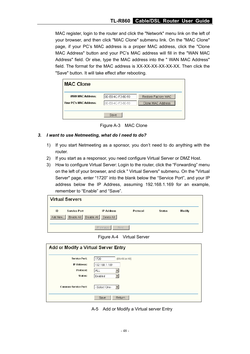 TP-Link Cable/DSL Router TL-R860 User Manual | Page 54 / 62