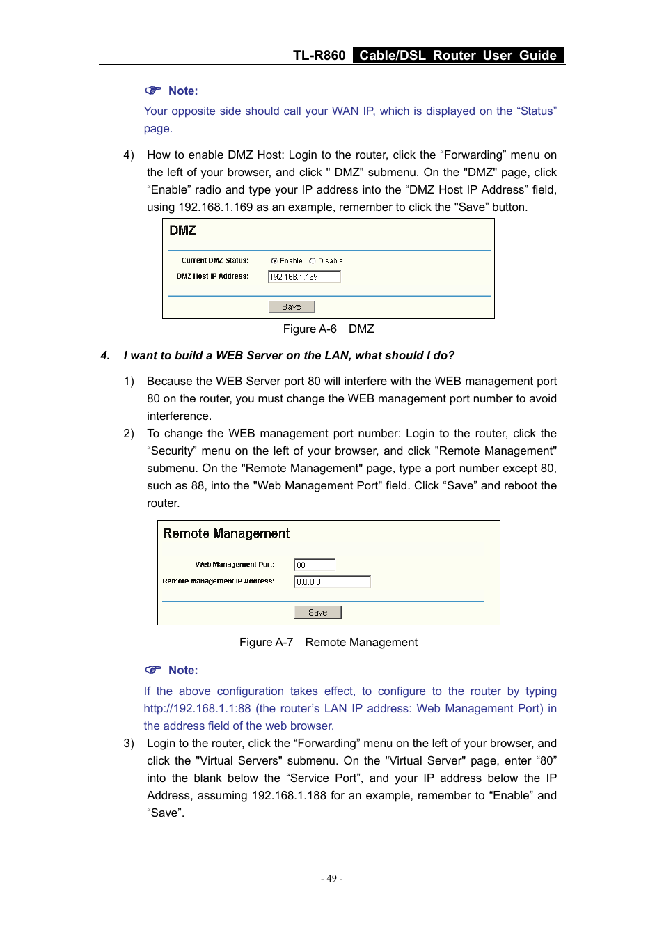 TP-Link Cable/DSL Router TL-R860 User Manual | Page 55 / 62