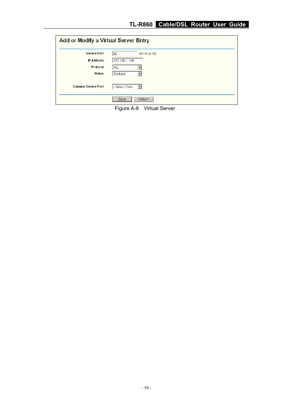 TP-Link Cable/DSL Router TL-R860 User Manual | Page 56 / 62