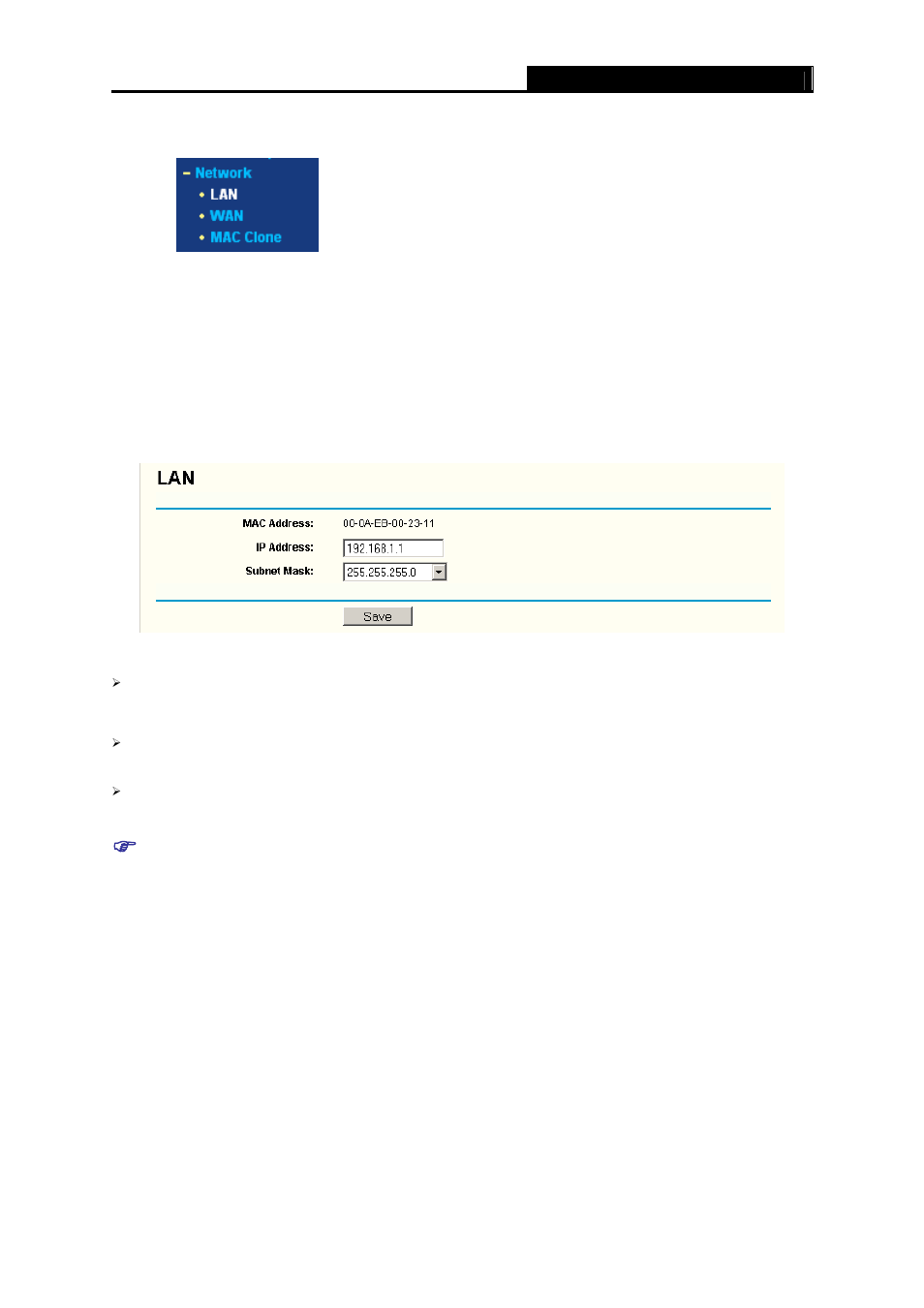 4 network, 1 lan, 2 wan | Network | TP-Link TL-WR340GD User Manual | Page 20 / 72