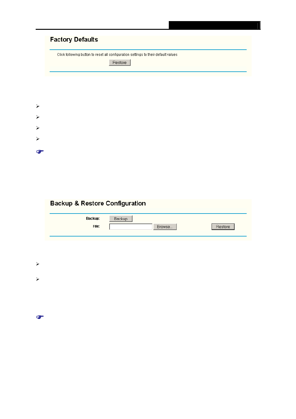 4 backup and restore, 5 reboot | TP-Link TL-WR340GD User Manual | Page 64 / 72