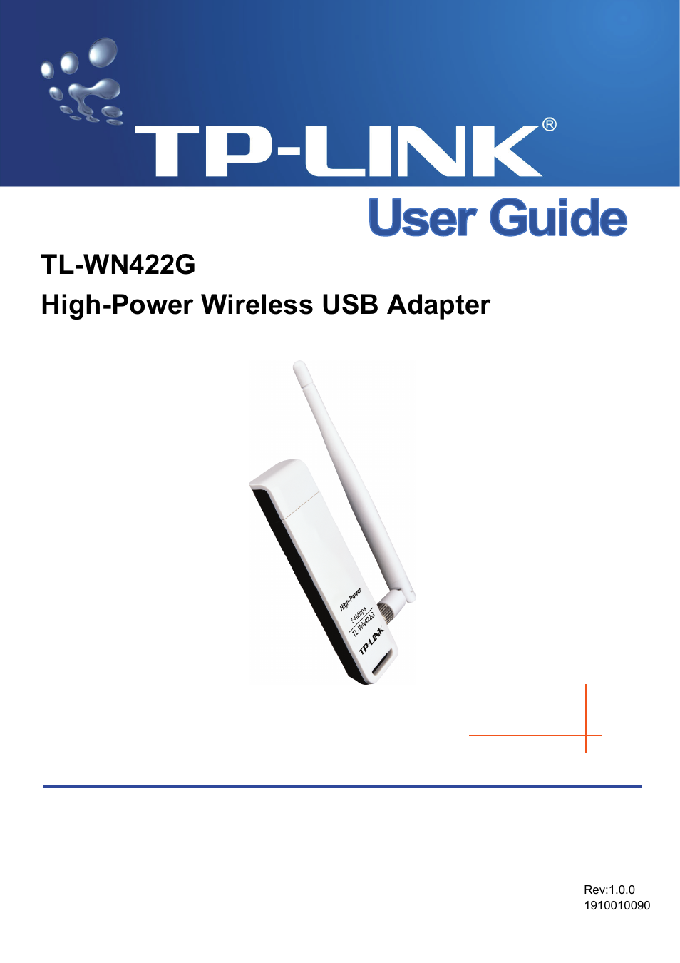TP-Link High-Power Wireless USB Adapter TL-WN422G User Manual | 43 pages